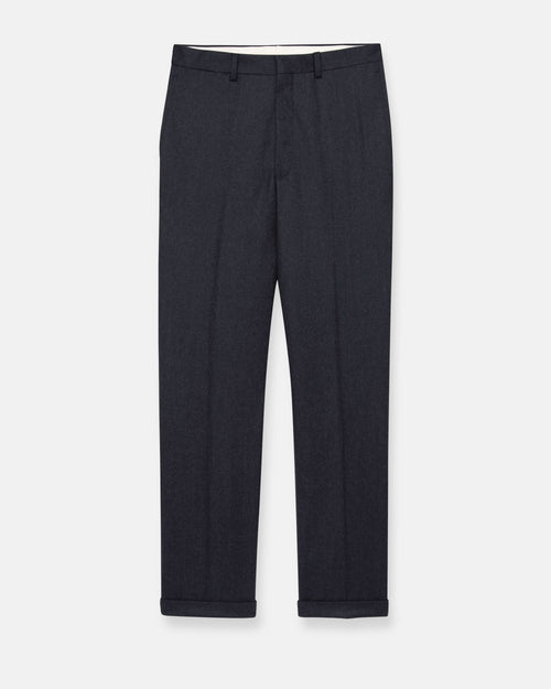 Made-in-Canada Dark Blue Wool Flannel Trouser